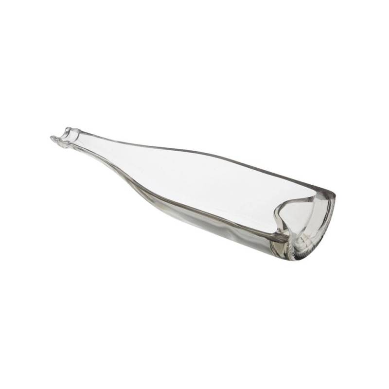 Piatto bottiglia Champagne in vetro trasparente cm 30x8,5x4