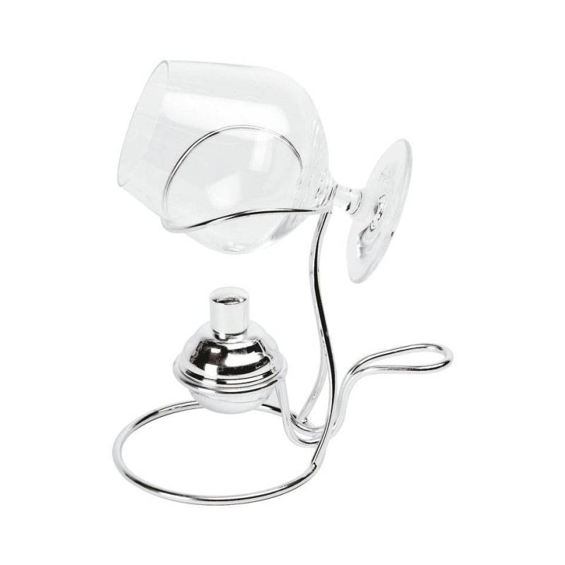 Scaldacognac/brandy in ottone galvanizzato