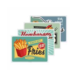 Mantel individual de papel Vintage Fast Food en varios diseños cm 31x43