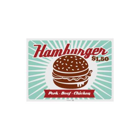Mantel individual de papel Vintage Fast Food en varios diseños cm 31x43