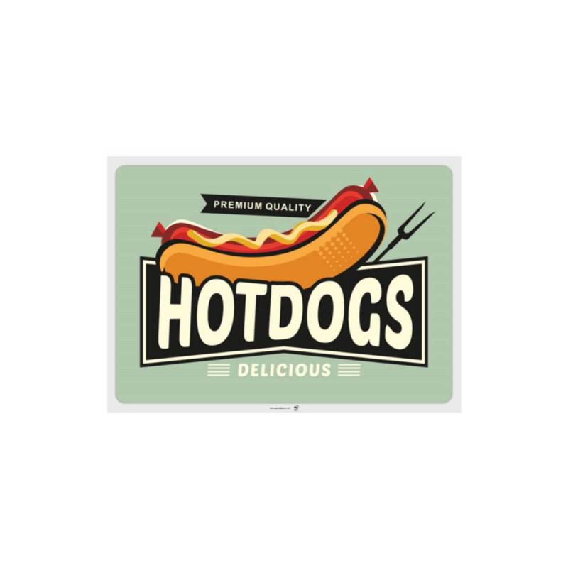 Vintage Fast Food Papier Tischset in verschiedenen Dekoren cm 31x43