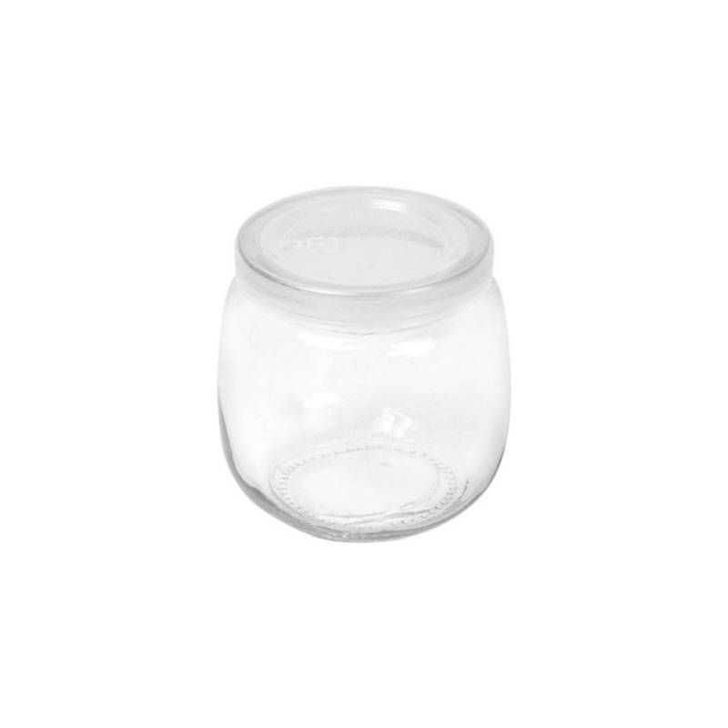 Tarro de cristal mini Waki con tapa de polietileno cl 20
