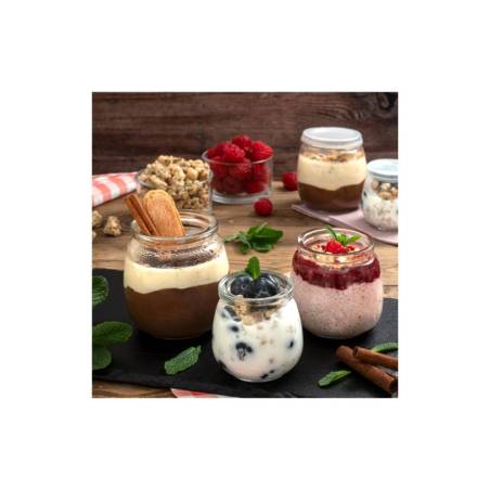 Mini pot en verre Waki avec couvercle en polyéthylène cl 20