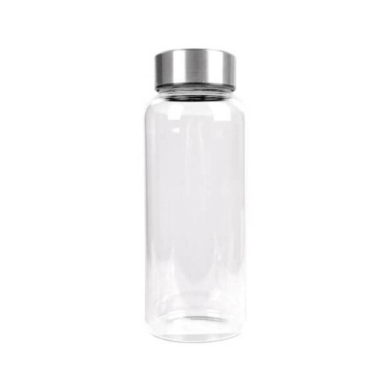 Ginza Glaswasserflasche mit Stahlkappe lt 1