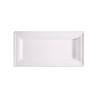 Assiette rectangulaire en pâte de cellulose blanche 26x13 cm