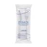 Clear plastic cutlery set with white napkin