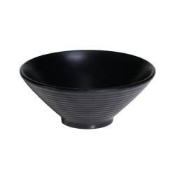 Taza cónica de melamina negra 23 cm
