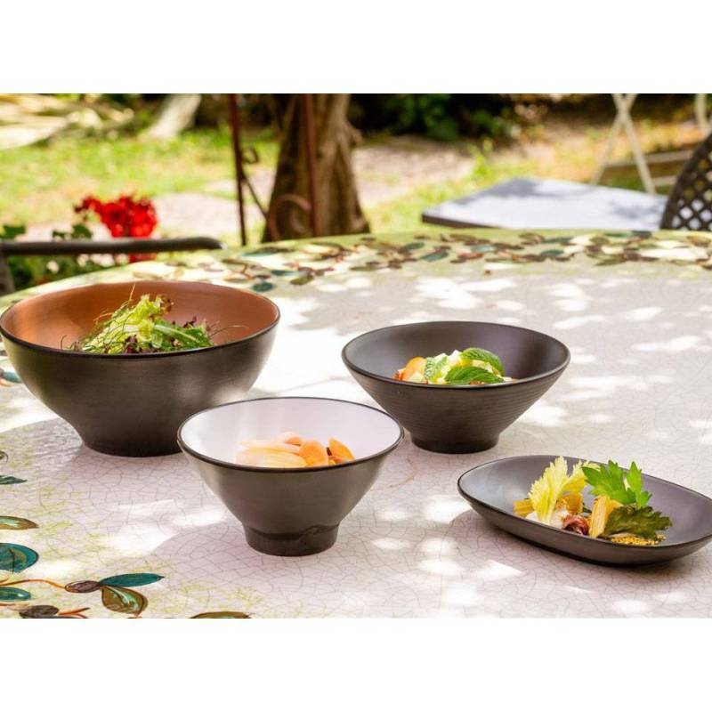 Black melamine conical cup cm 23