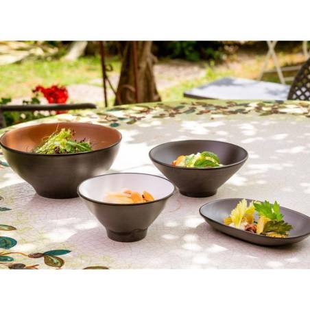 Black melamine conical cup cm 23