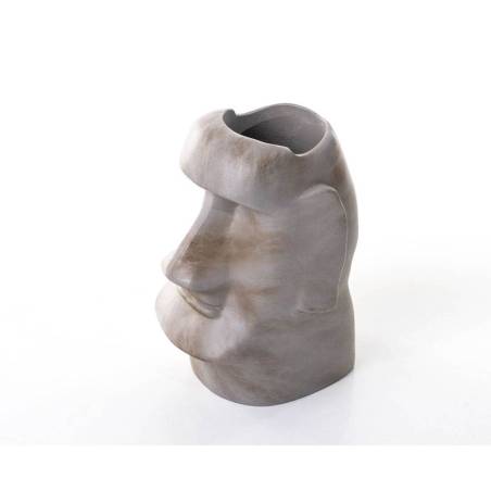 Resin glass holder with glass Grey Moai 100% Chef cl 30