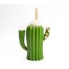 Porte-verre en résine avec verre Cactus 100% Chef cl 30