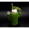 Porta bicchiere in resina con bicchiere in vetro Cactus 100% Chef cl 30