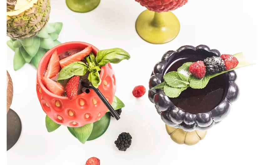 100% Chef: marble, resin and glass, the new materials for creative catering